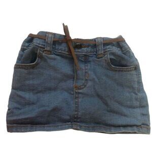 Carters Toddler Denim Skirt W/Belt‎ 24 Months Elastic Waist Cotton Blend